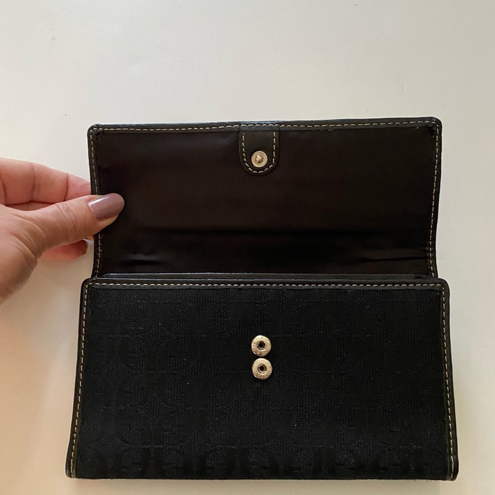 Fossil Signature Wallet Canvas Leather Trim Multi… - image 8